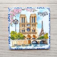 PARYŻ PARIS NOTRE DAME FRANCJA Magnes na lodówkę ceramiczny C669