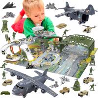 Аэропорт военная база комплект самолет армия танк солдатики коврик автомобиля трек