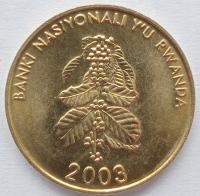 Rwanda 5 Franków 2003 Mennicza (UNC)