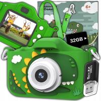 Zeetech детская цифровая камера с играми 40 Mpx Dinosaur Card 32GB