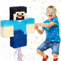 Piniata NA URODZINY PINATA MR PIKSEL STEVE URODZINOWA DLA DZIECI