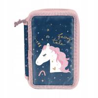 PIÓRNIK Z WYPOSAŻENIEM PASO JEDNOROŻEC DLA DZIEWCZYNKI DO SZKOŁY GRANATOWY