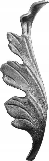 52.050 Liść kuty ze staliwa prawy elementy kute kuty (240x150x4 mm) KUREK