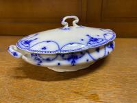 Stara antyczna XIX-wieczna waza, vintage, niebiesko biała, Grindley England