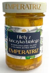 TUŃCZYK BIAŁY FILETY MSC W BIO OLIWIE Z OLIWEK EXTRA VIRGIN 180 g (120 g)
