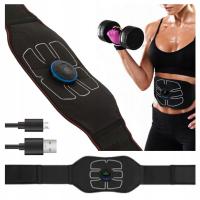 ЭЛЕКТРОСТИМУЛЯТОР МЫШЦ ЖИВОТА ПОЯС ДЛЯ ПОХУДЕНИЯ МАССАЖ EMS СТИМУЛЯТОР L / XL