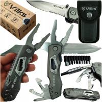 MULTITOOL Wielofunkcyjny Survival Zestaw Nóż składany Kombinerki BITY Etui