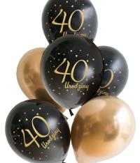 Черные золотые шары на 40-й день рождения сорока