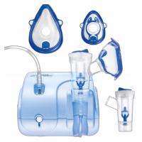 FLAEM INHALATOR TŁOKOWY MOCNY WYDAJNY NEBAID 4 UP 2 MASKI ETUI POJEMNIK RF7