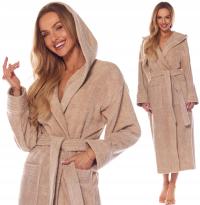 FROTTE DŁUGI BAWEŁNIANY SZLAFROK DAMSKI PODOMK