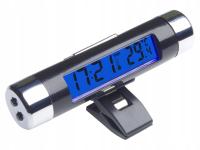 Автомобильный термометр внутренние часы синий для автомобиля с батарейным питанием