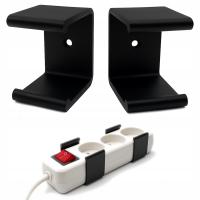 2 x UNIWERSALNY UCHWYT NA PRZEDŁUŻACZ LISTWĘ zasilającą ŚCIENNY POD BIURKO