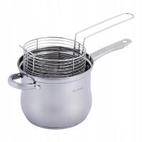 GARNEK rondel do frytek makaronu szparagów WIELOFUNKCYJNY z sitkiem 3,5L