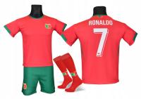 RONALDO strój sportowy piłkarski koszulka spodenki + getry PORTUGALIA