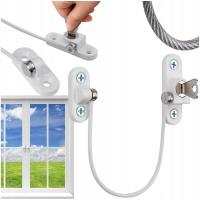 BLOKADA OKNA ZABEZPIECZENIE OGRANICZNIK OKIENNY REGULATOR UCHYŁU BIAŁY