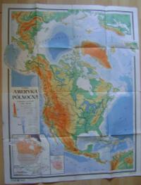 Карта-Северная Америка-Ромер-изд. 1948-большой формат-Книжница Атлас