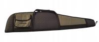Чехол для охотничьего ружья длинный оливковый с черным жестким наконечником