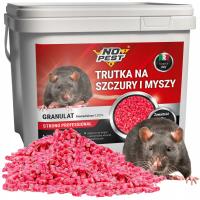 MOCNY PELLET TRUTKA ŚRODEK GRANULAT NA SZCZURY MYSZY GRYZONIE NO PEST 5KG