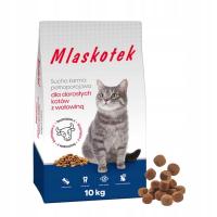 MLASKOTEK сухой корм для кошек с говядиной 10 кг