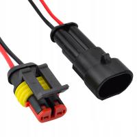 Złącze hermetyczne 3F Quality 2-pinowe IP67 do instalacji 12/24V