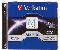 VERBATIM MDisc BD-R DL 6X 50GB 5 Pack Jewel Case