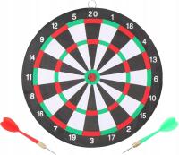 Tarcza do gry dart dwustronna tablica zestaw rzutki lotki MASTERDARTS 24cm