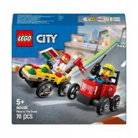 LEGO City Zestaw wyścigówek: pizza kontra wóz strażacki 60458