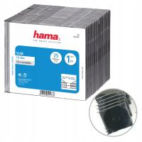 HAMA PUDEŁKO CD SLIM 25 SZT., TRANSPARENTNE/CZARNE