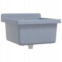 UMYWALKA DO MONTAŻU NA ŚCIANIE SZARA 40X40X24CM ŻYWICA