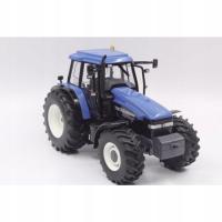 Metalowy trakotr New Holland TM 150 z podnośnikiem TUZ Replicagri 1:32