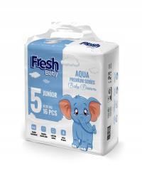 Подгузники 5 Fresh baby-Junior 16 штук Aqua Premium Series