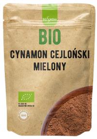 CYNAMON CEJLOŃSKI mielony BIO 100g EKOLOGICZNY 100% jakość PREMIUM BIOSWENA