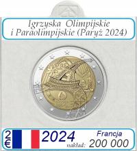 2 Евро 2024-Франция Олимпийские игры Париж-Эйфелева башня держатель