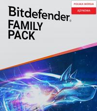 Bitdefender Family Pack 15 PC / 1 rok kont. 15 st. / 12 miesięcy ESD odnowienie