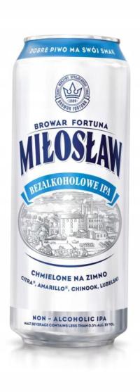Безалкогольное пиво Milosław IPA Brewery Fortuna 500 мл банка 0.5 l