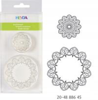 Stempelki akryl okrągłe - ornament 2szt