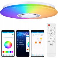 Lampa plafon LED RGB Kolorowa GŁOŚNIK Bluetooth 60w + Pilot Aplikacja SMART