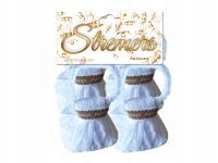 BIAŁE SERPENTYNY RZUCANE BIAŁE TXK162-6 - 4 SZTUKI