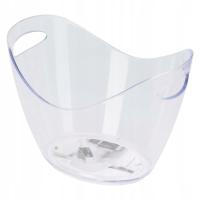 Cooler do szampana z przezroczystego tworzywa 27x20x19,6 cm pojemnik na lód