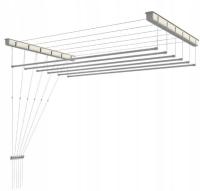 Suszarka sufitowa pranie 6 prętów 130 biała