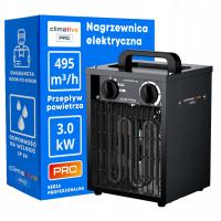 Nagrzewnica elektryczna EH-3 PRO 3kW mocna dmuchawa termostat – nie farelka