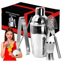 ZESTAW BARMAŃSKI DO DRINKÓW WHISKY NAPOJÓW SHAKER MIARKA 500 ml NA PREZENT