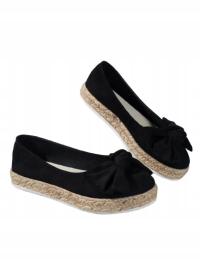 ESPADRYLE DAMSKIE CZARNE Z KOKARDĄ WSUWANE 40,5 1DB