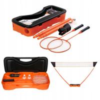 НАБОР ДЛЯ БАДМИТОНА 2 РАКЕТКИ 2 ВОЛАНА СЕТКА ЧЕМОДАН NILS