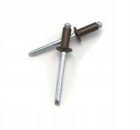 Nity zrywalne al/st 4.8x12 brązowe RAL 8017 100 szt