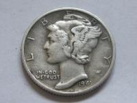nr1273 USA Stara Moneta One Dime Mercury SREBRO 1941 S