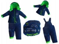 80/86 KOMBINEZON Z AUTKIEM DLA CHŁOPCA granatowy