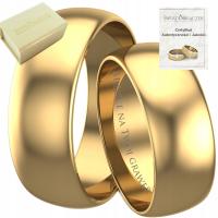 СВЕРХШИРОКОЕ ОБРУЧАЛЬНОЕ КОЛЬЦО 7 ММ ЗОЛОТО ПРОБЫ 585 ПОЛУКРУГЛЫЙ ГРАВЕР БЕСПЛАТНО