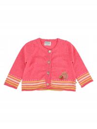 Dziewczęcy sweterek z groszkami czerwony Kanz