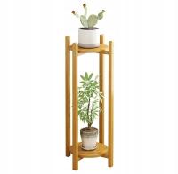 Kwietnik Bambusowy Stojak Drewniany Na Kwiaty Rośliny Naturalny 86 cm
